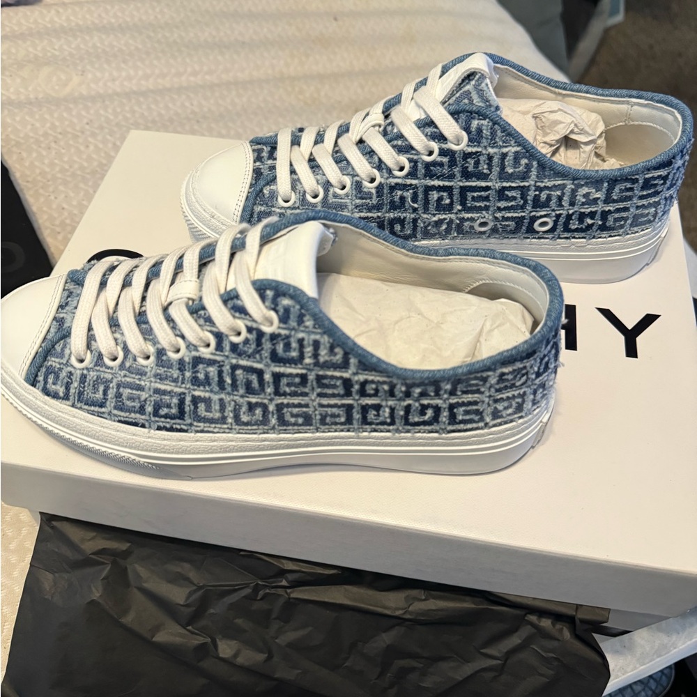 Denim and White Givenchy Sneakers Size9 - Picture 3 of 9